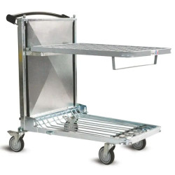 Chariot avec plateau 80 x 60 cm à hauteur variable - Charge 90kg