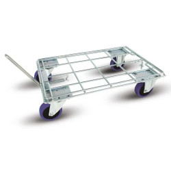 Plateforme roulante grillagée avec timo non coulissant