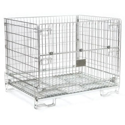 Conteneur grillagé pour transport et stockage de matière à recycler