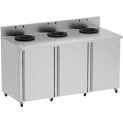 Poubelle Rossignol Trinox sur mesure pour restauration collective