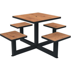 Table de pique nique carrée Orpin en HPL
