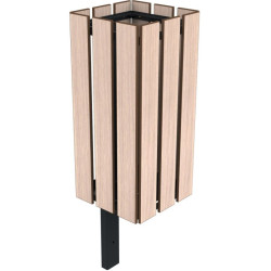 Bac à déchets carré en compact Jardiz - Buton