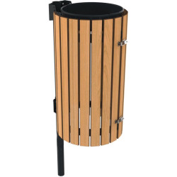 Corbeille ronde en compact effet lame Jardiz