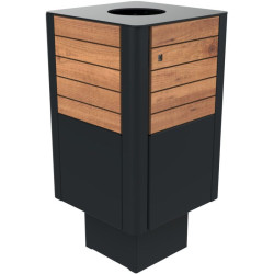 Corbeille en métal et compact Orbi