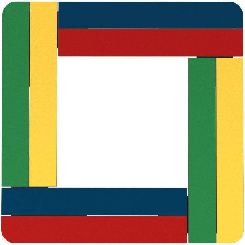Assise carrée multicolore Ninou