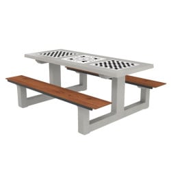 Table multi-jeux béton et HPL Piony