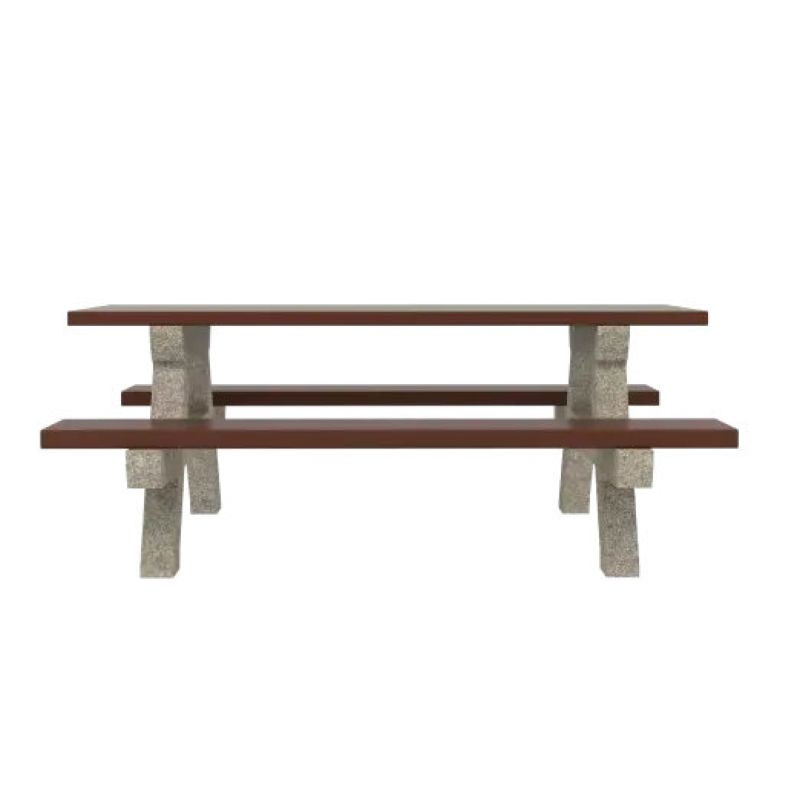 Table de pique nique en béton pied en "A" Rubus