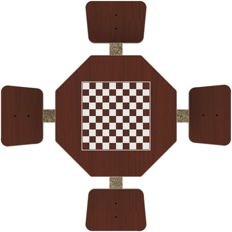 Table de jeux échecs et dames béton Piony - Buton