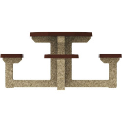 Table de jeux échecs et dames béton Piony - Buton