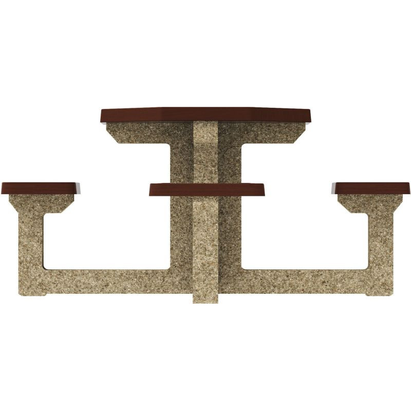 Table de jeux échecs et dames béton Piony - Buton