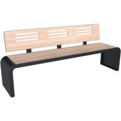 Assise avec pied en acier roulé