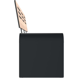 Assise avec pied en acier roulé