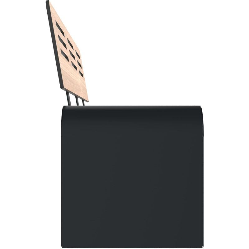 Assise avec pied en acier roulé