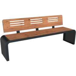 Assise avec pied en acier roulé