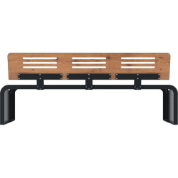 Assise avec pied en acier roulé