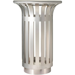 Poubelle inox 1 flux pour extérieur Rossignol Tulipe