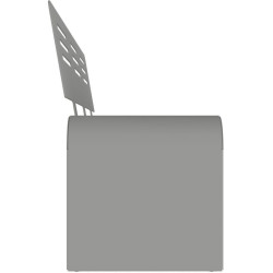 Assise avec pied en acier roulé