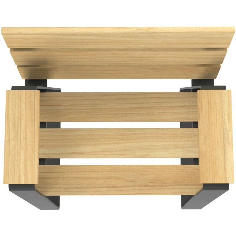 Assise sénior Havane en bois et métal -Buton