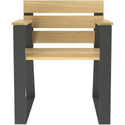 Assise sénior Havane en bois et métal -Buton