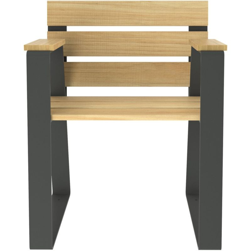 Assise sénior Havane en bois et métal -Buton