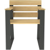 Assise sénior Havane en bois et métal -Buton