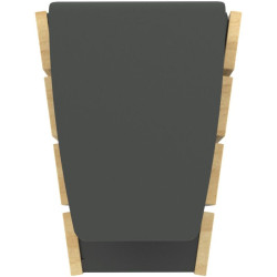 Corbeille en bois et métal Viléo