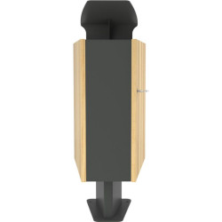 Bac à déchets en bois et métal Viléo