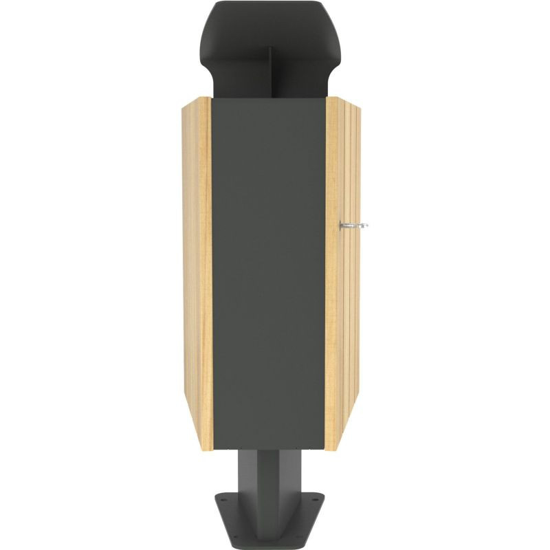 Bac à déchets en bois et métal Viléo