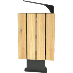 Bac à déchets en bois et métal Viléo