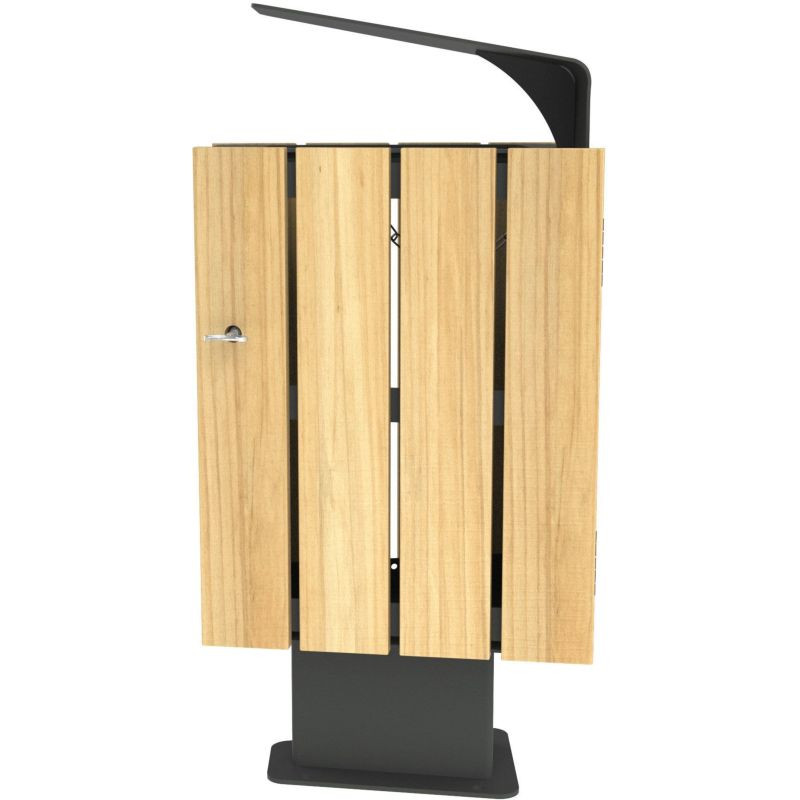 Bac à déchets en bois et métal Viléo