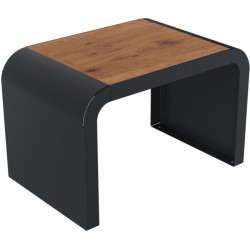 Banquette avec pied en acier roulé