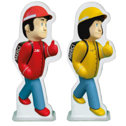 Figurine passage piétons couple petits écoliers