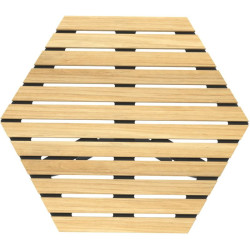 Table basse extérieur en bois et pieds métal Macis