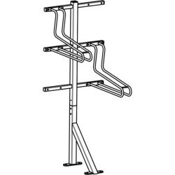Support 2 vélos Mottez M097C2 à la verticale