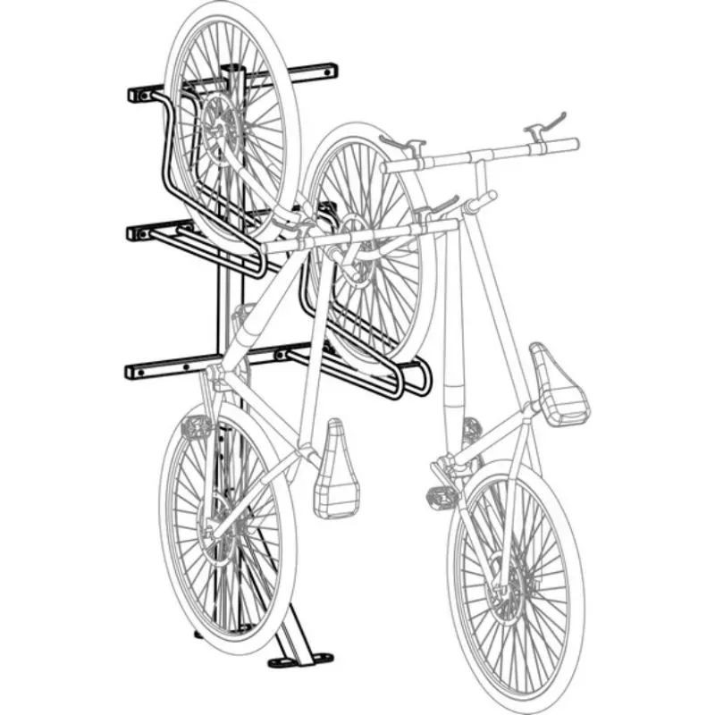 Support 2 vélos Mottez M097C2 à la verticale