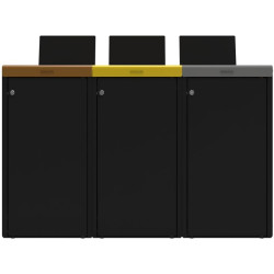 Poubelle de cuisine tri sélectif 3 bacs Rossignol Alitri