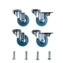 Kit de roulettes pour poubelle de tri sélectif Alitri