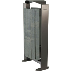 Poubelle d'extérieur lattes en briques alimentaires recyclées - Arkea