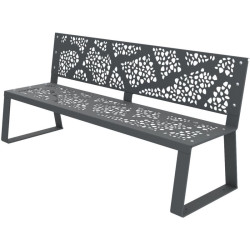 Banc en métal graphique Havane