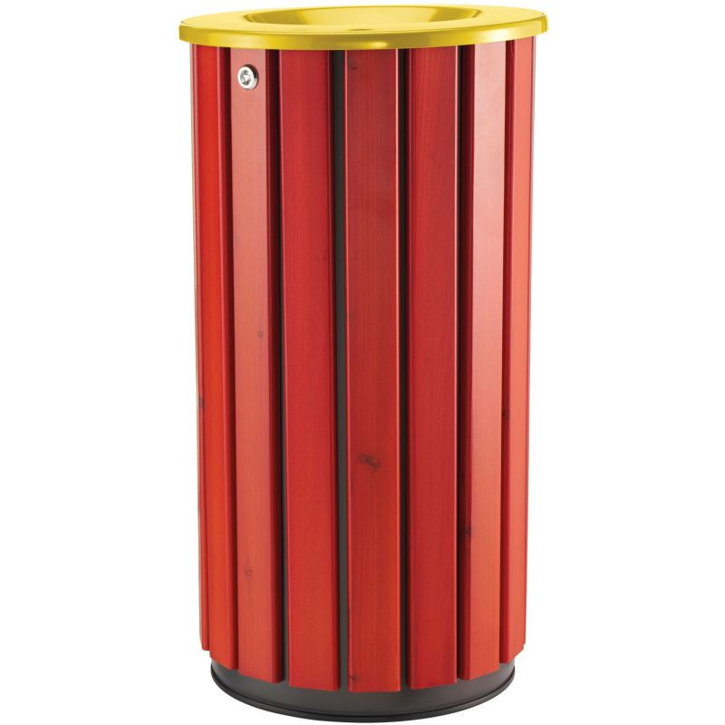 Poubelle extérieur en bois avec tête entonnoir - Zeno Bois Access