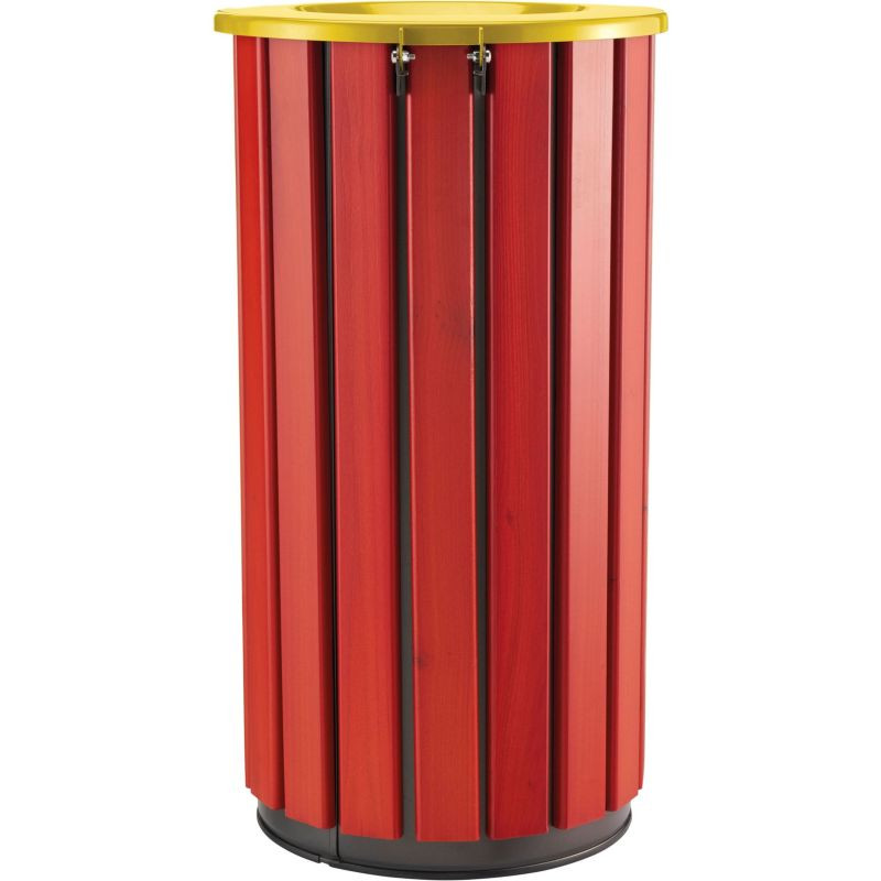 Poubelle extérieur en bois avec tête entonnoir - Zeno Bois Access