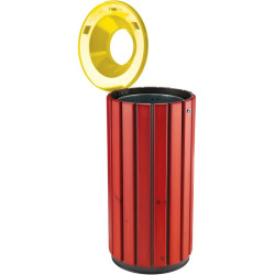 Poubelle extérieur en bois avec tête entonnoir - Zeno Bois Access