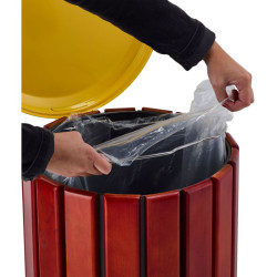 Poubelle extérieur en bois avec couvercle - Zeno Bois Protec