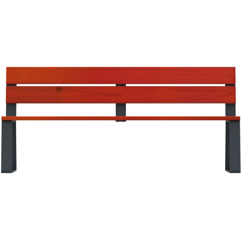 Banc Rossignol Ballade d'extérieur en bois avec pieds acier