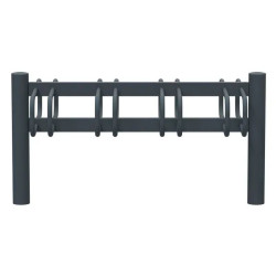 Support vélos 2 x 4 places avec tête bombée - Cyclo