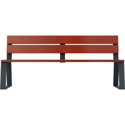 Banc Rossignol Ballade d'extérieur en bois avec pieds acier