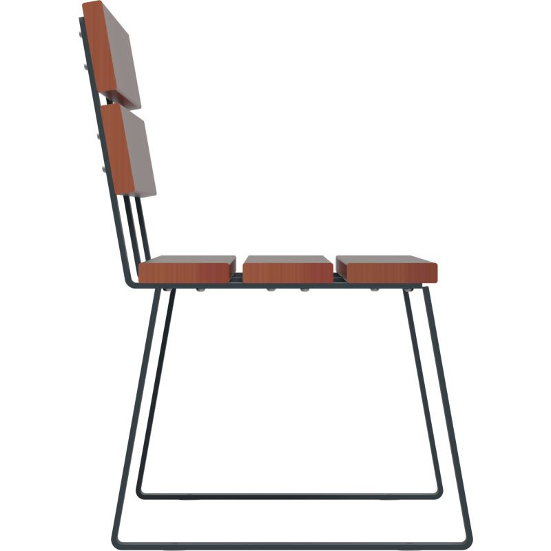 Banc Rossignol Ballade d'extérieur en bois avec pieds acier