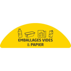 Lot de 2 stickers tri sélectif pour poubelle Collec