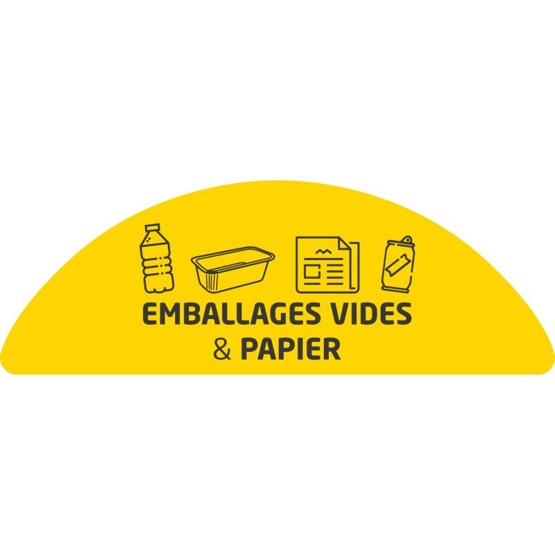 Lot de 2 stickers tri sélectif pour poubelle Collec