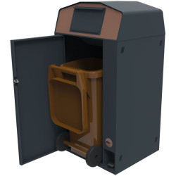 Point de collecte extérieur Biodéchet + conteneur 120 / 240 litres